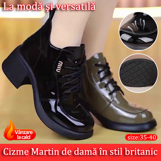 【35-40】Pantofi noi de primăvară din piele pentru femei, cu fund gros și înălțat, cizme de modă_3890096