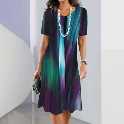 【S-5XL】Rochie retro eleganta cu gat rotund