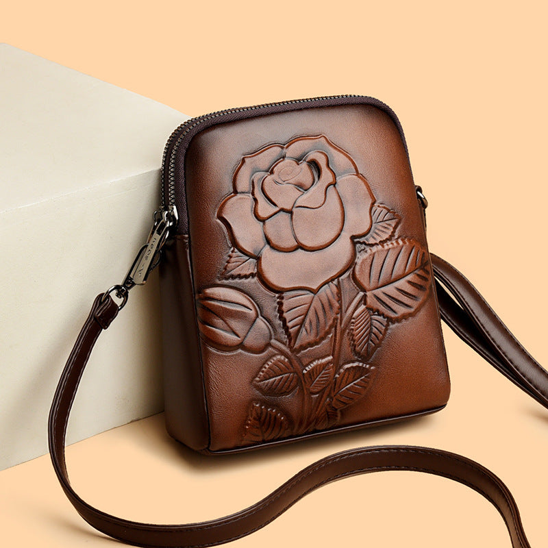 Bolso bandolera/de hombro de piel suave de doble capa – Nuevo modelo 2026