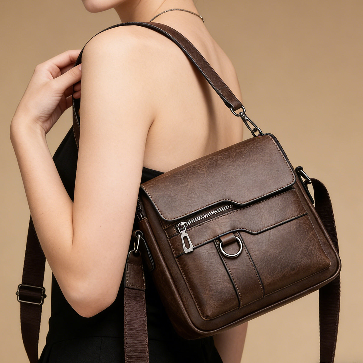 【Oferta limitada】Nuevo bolso de hombro Oxford de cuero para hombre 2026