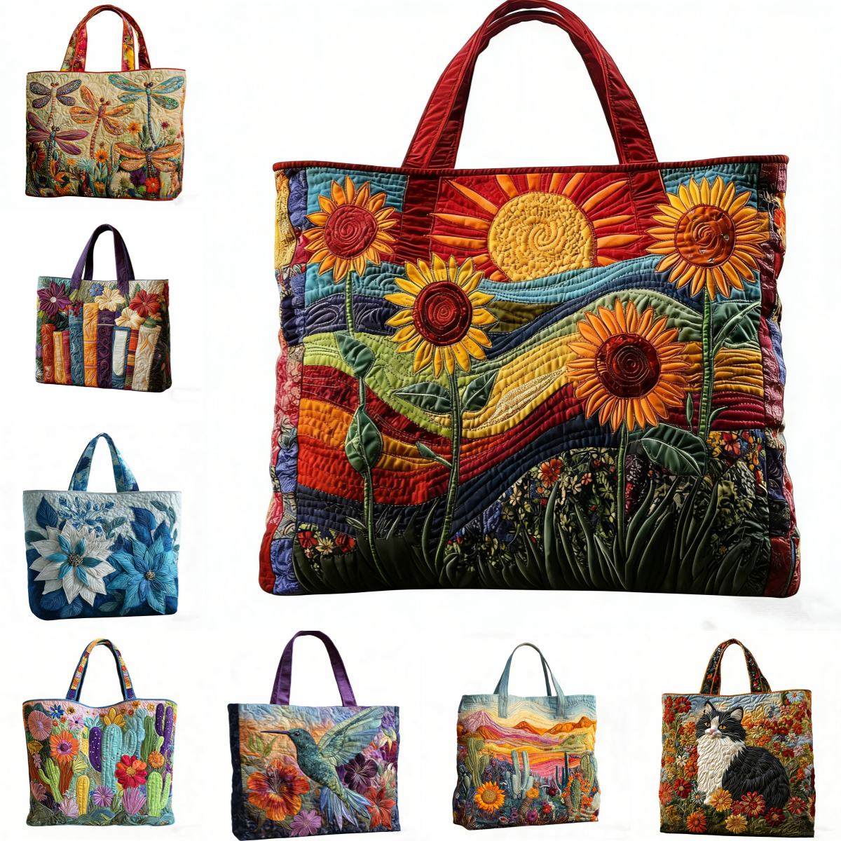 Bolsa de mano con diseño floral personalizado