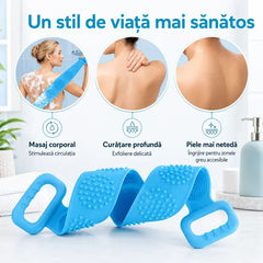 🧼✨ 【Cumpără 1, primești 1 gratis】 Prosop pentru duș, din silicon cu două straturi, model lung și gros(70 cm/180 g)