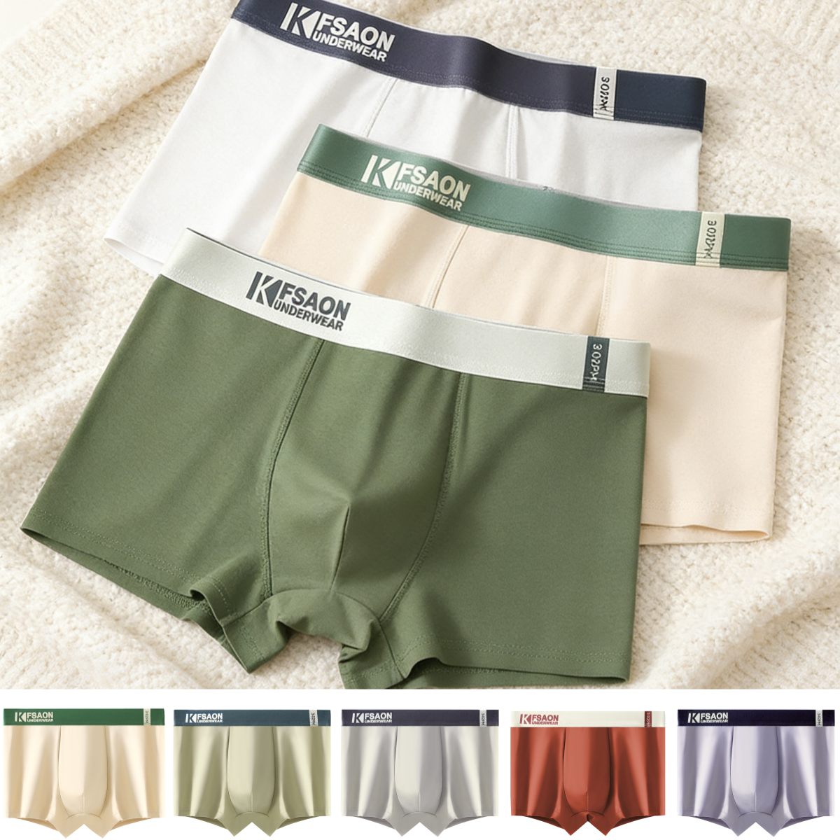 Calzoncillos bóxer de tiro medio para hombre, cómodos y transpirables (paquete de 6)