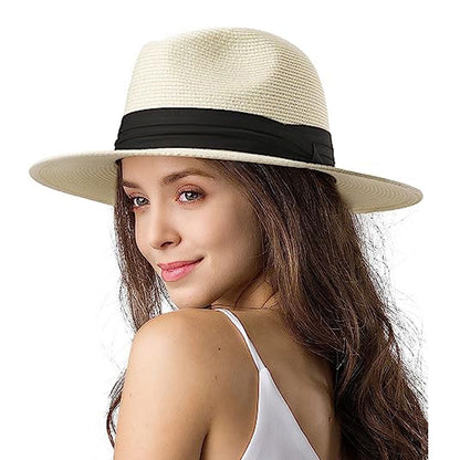 【56-58 cm】Sombrero artesanal de palma de Ecuador