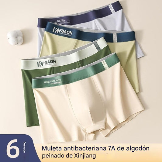 Calzoncillos bóxer de tiro medio para hombre, cómodos y transpirables (paquete de 6)