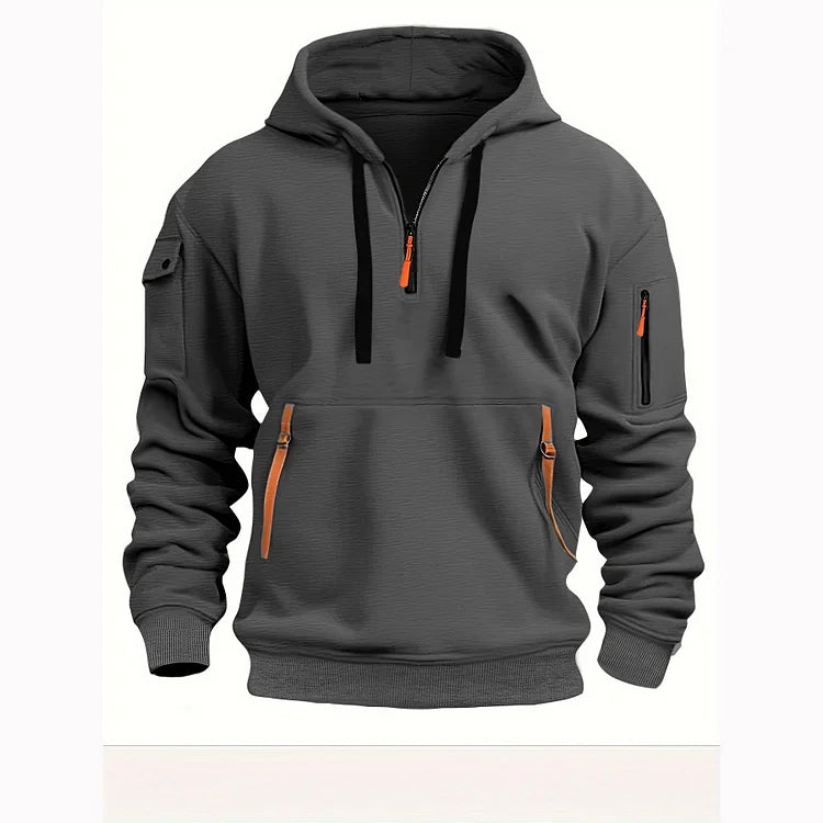 Chaqueta Deportiva con Cremallera  Multibolsillos para Hombre: Estilo Diario
