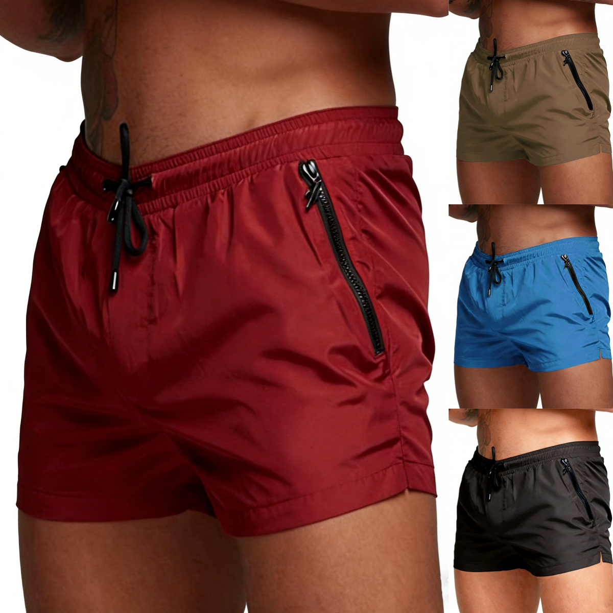 Pantalones cortos de playa de secado rápido para hombre, corte 3D, tejido transpirable de secado rápido.