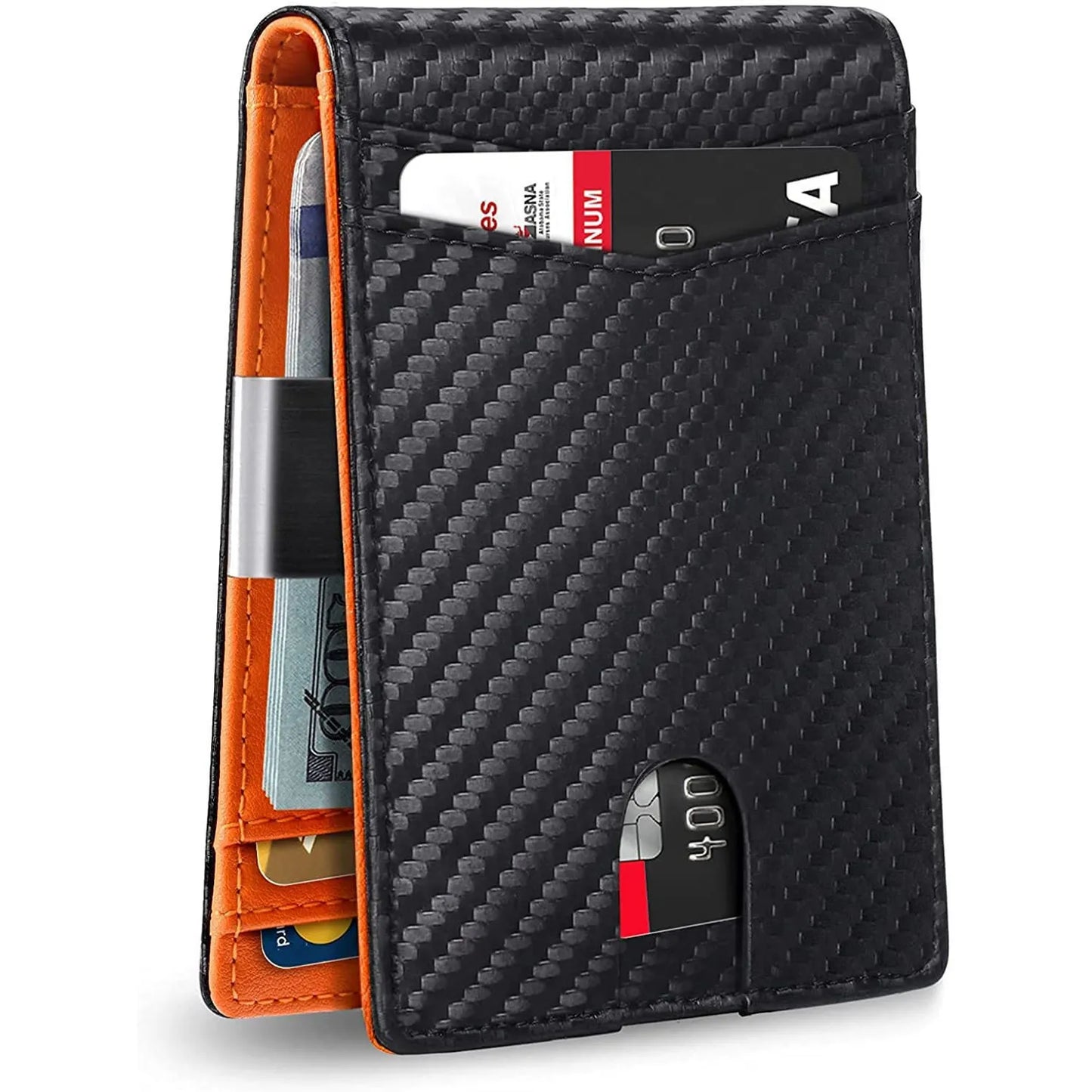 【Descuento por tiempo limitado】Imprescindible para hombres，Cartera minimalista para hombre con función de protección RFID
