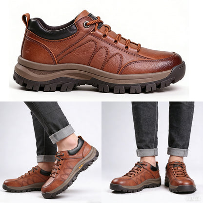 Nuevos zapatos de cuero genuino para hombre, modernos, cómodos y transpirables.