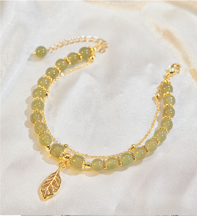 【descuento】de oro de 14K con jade Hetiano