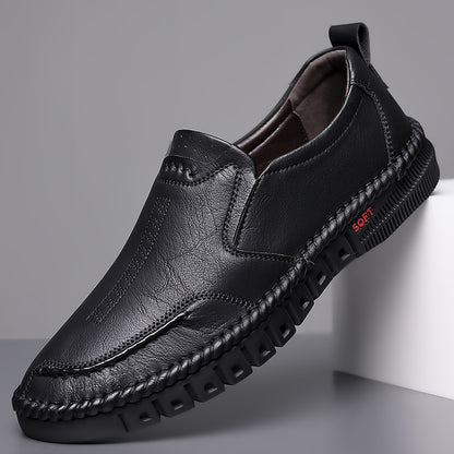 👞【39-44】2025 Męskie buty sportowe na co dzień, wykonane z prawdziwej skóry, z miękką podeszwą, antypoślizgowe, oddychające