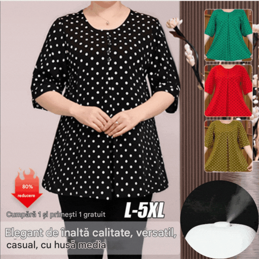 ✨💞[L-5XL] 2026 Camasa noua cu imprimeu cu buline de toamna