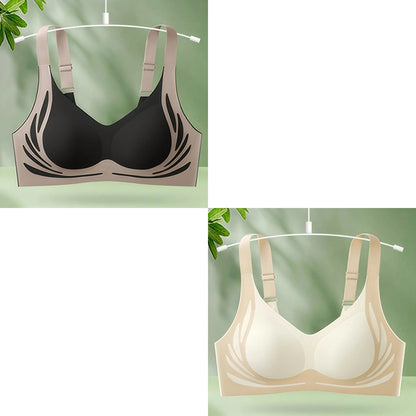 😍【Paquete de 4】Sujetador de una pieza sin aros para mujer❤️【40-85 kg】_3963113