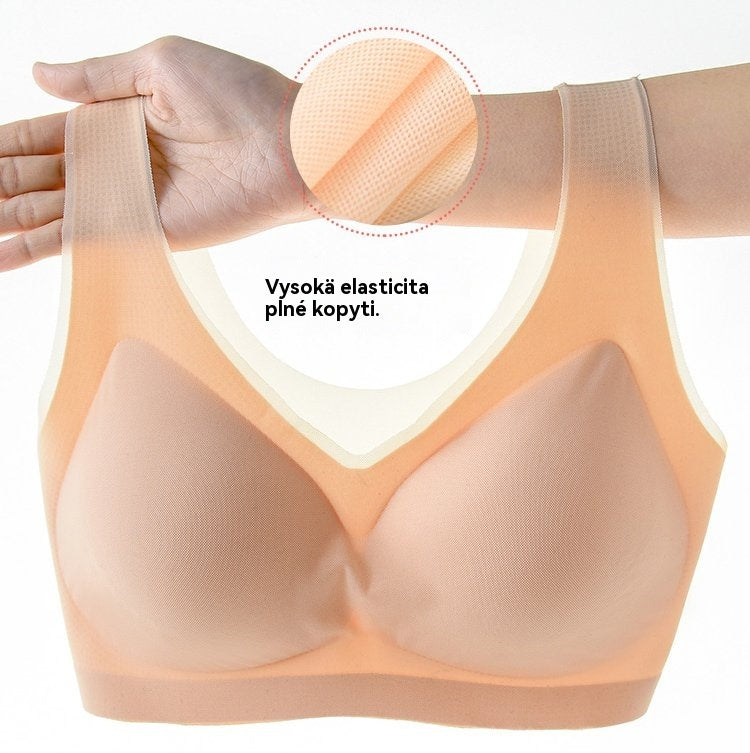【Juego de 3 piezas】【40–120KG】Sujetador push-up de seda helada 2026 – sin costuras, ligero y transpirable ❄️💃【Comodidad diaria máxima】