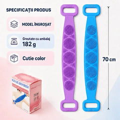 🧼✨ 【Cumpără 1, primești 1 gratis】 Prosop pentru duș, din silicon cu două straturi, model lung și gros(70 cm/180 g)
