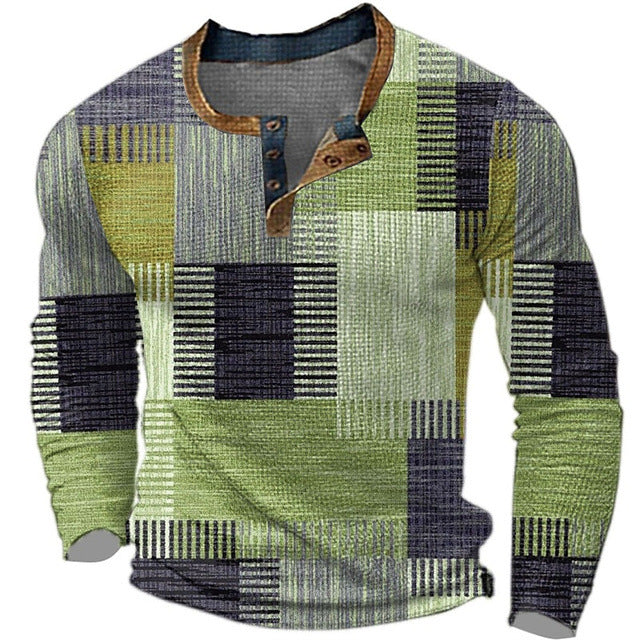[S-4XL] Pánske polo tričko s dlhým rukávom a potlačou
