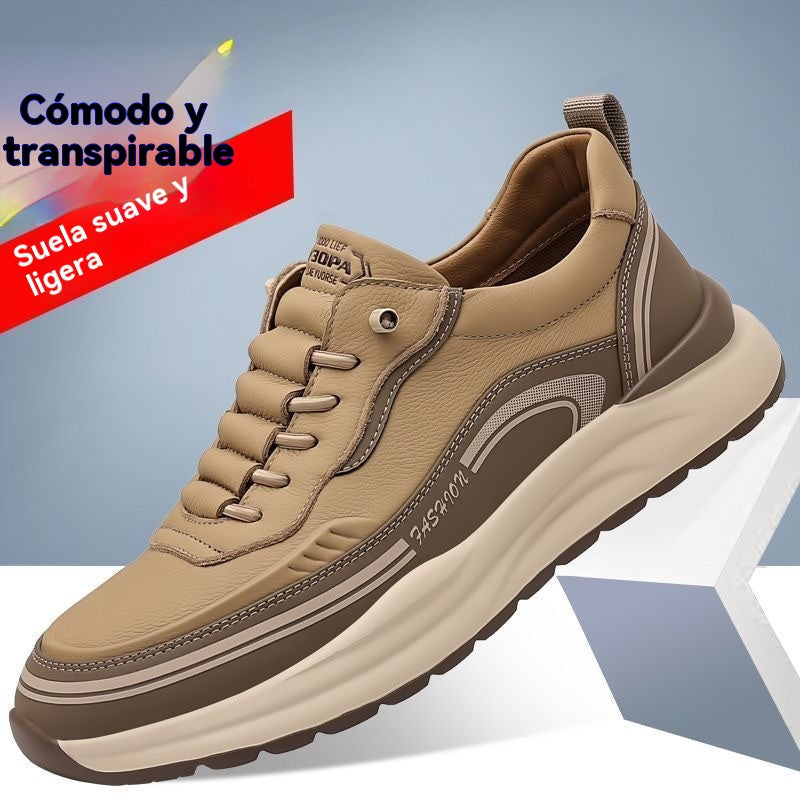 【Oferta】【39-45】Zapatillas de piel impermeables y antimanchas con suelas suaves y cómodas de llevar