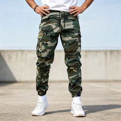 【Descuento】 Pantalones de trabajo tácticos resistentes: mezcla de nailon y algodón, muchos bolsillos funcionales, ideales para trabajos al aire libre