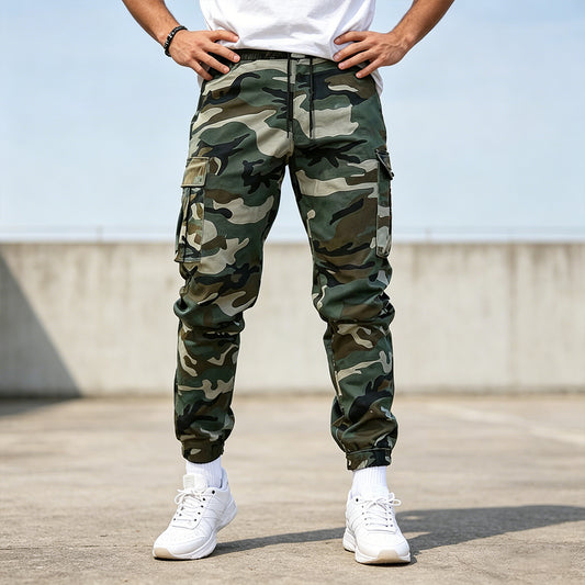 【Descuento】 Pantalones de trabajo tácticos resistentes: mezcla de nailon y algodón, muchos bolsillos funcionales, ideales para trabajos al aire libre