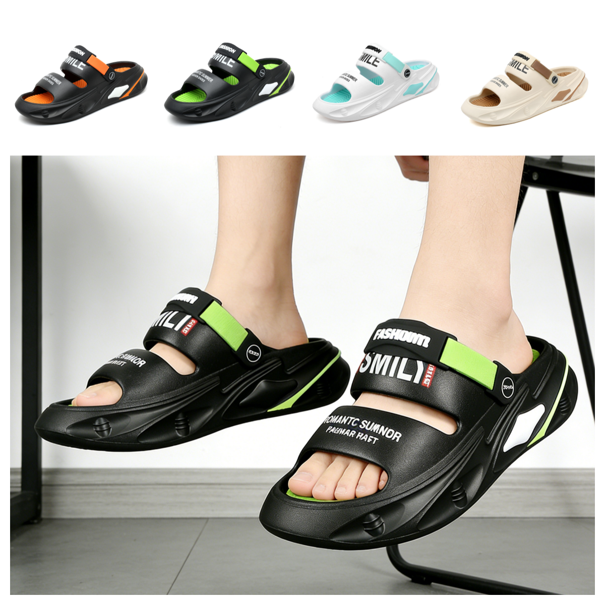 【36-45】2026 sandalias antideslizantes para hombre, pantuflas