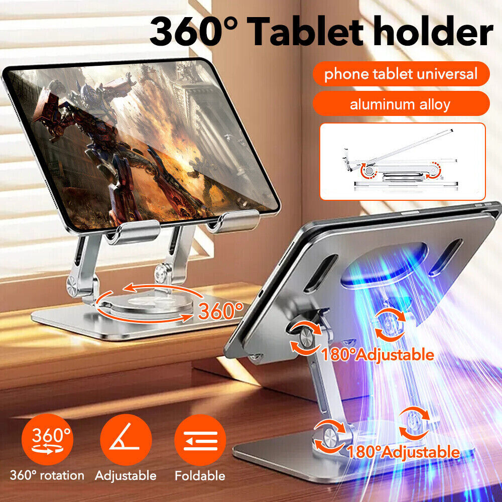 💥💻【Akcija – 40% popusta!】Rotirajući stalak od aluminijske legure za prijenosno računalo i tablet