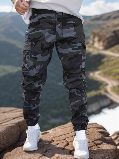 【Descuento】 Pantalones de trabajo tácticos resistentes: mezcla de nailon y algodón, muchos bolsillos funcionales, ideales para trabajos al aire libre