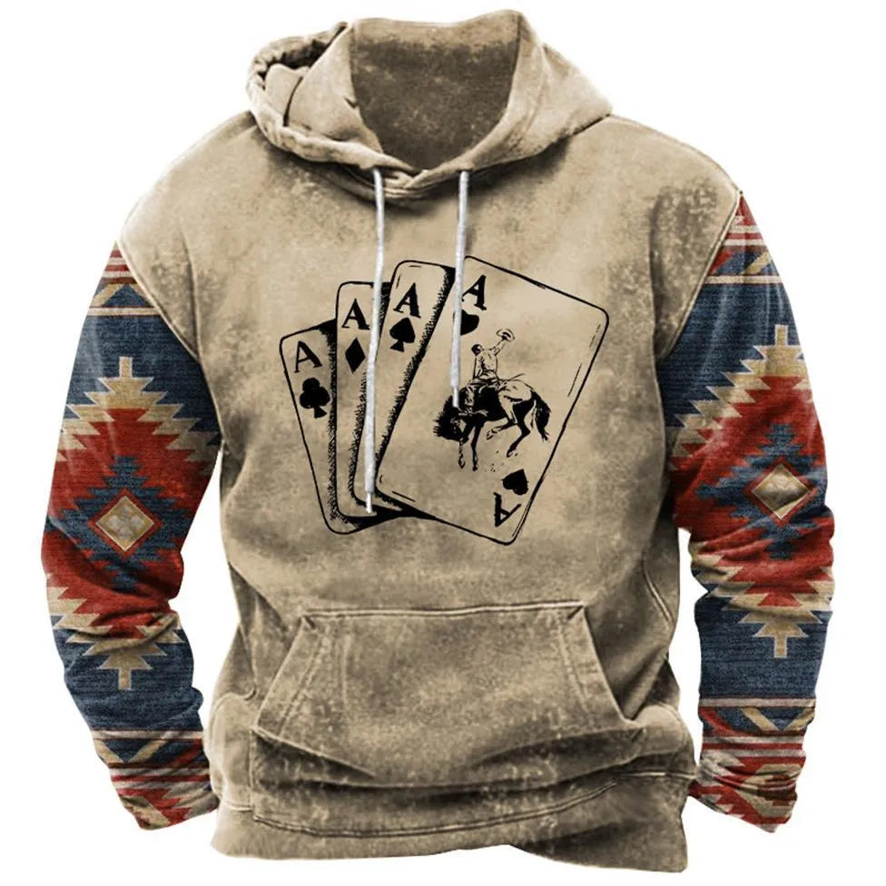 Sudadera con capucha 3D para hombre Manga larga Otoño Invierno Resistente al frío-3851318