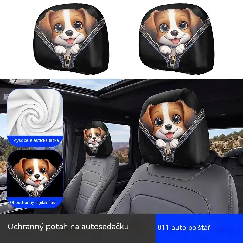 4 bucăți/124 lei – Husă pentru scaun auto cu o expresie amuzantă