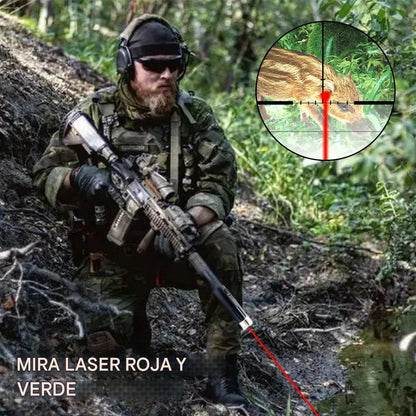 Juego de mira láser roja ajustable