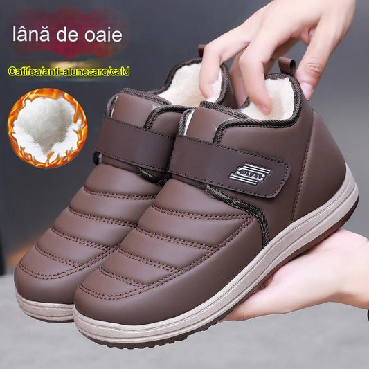 【39-44】🔥2024 Nuevo estilo de invierno más zapatos de hombre impermeables y antideslizantes de terciopelo y cuero genuino engrosado_3856942
