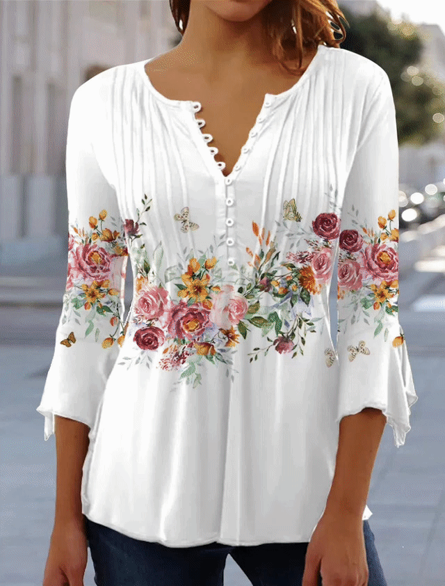 [Oferta ograniczona czasowo - kup jeden, a drugi dostaniesz gratis] [S-5XL] Modna damska koszulka z dekoltem w serek_4063334