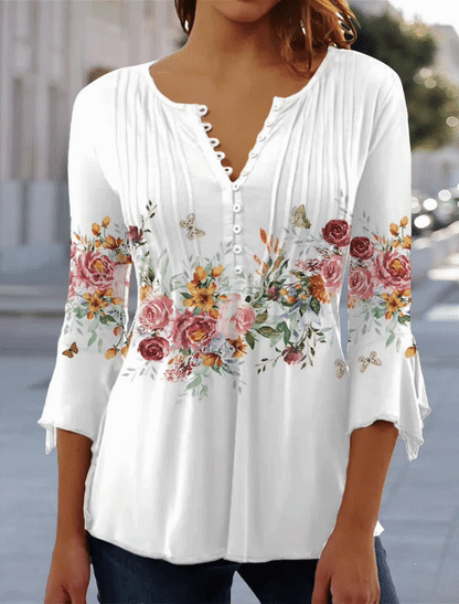 [Oferta ograniczona czasowo - kup jeden, a drugi dostaniesz gratis] [S-5XL] Modna damska koszulka z dekoltem w serek_4063334