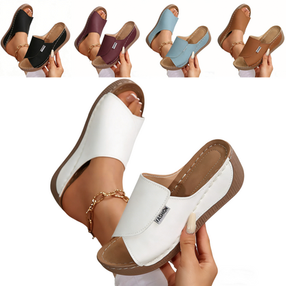 [36-43] Zapatillas de cuña con suela gruesa para mujer