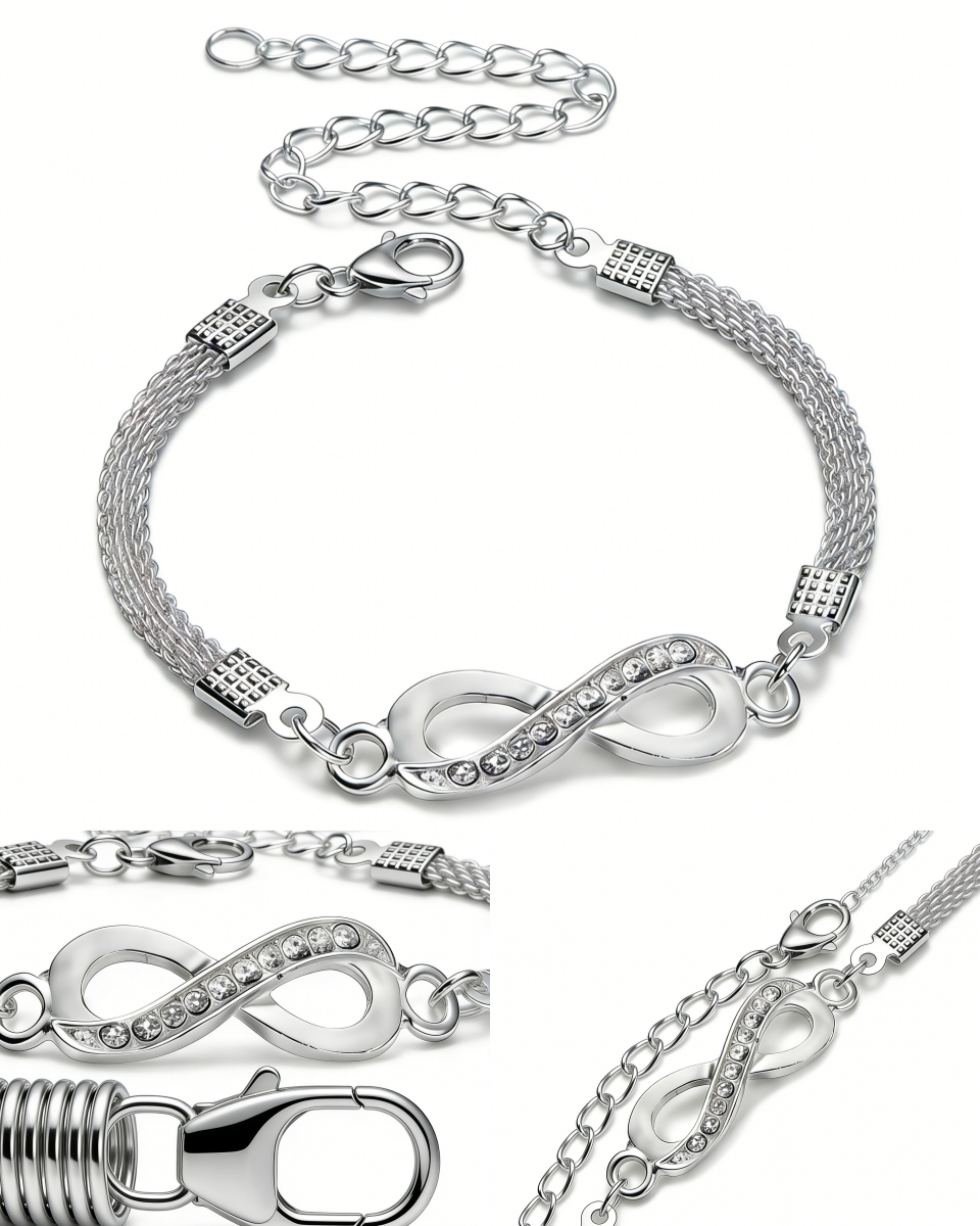 Pulsera de la suerte para mujer, fabricada en plata 925