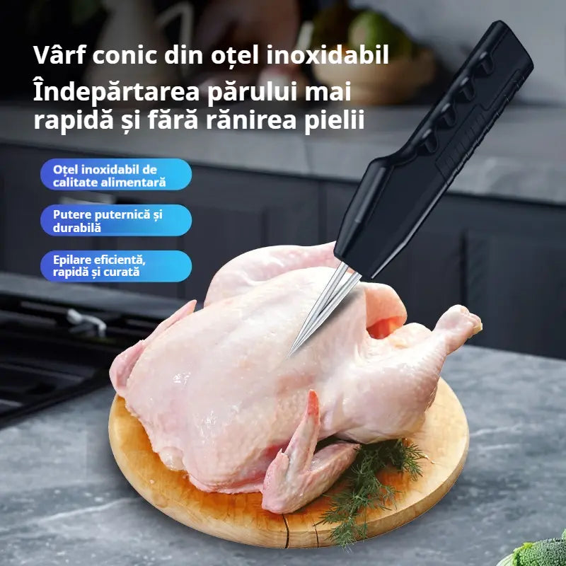 🦆🐓Aparat electric portabil și reîncărcabil pentru deplumarea păsărilor de curte