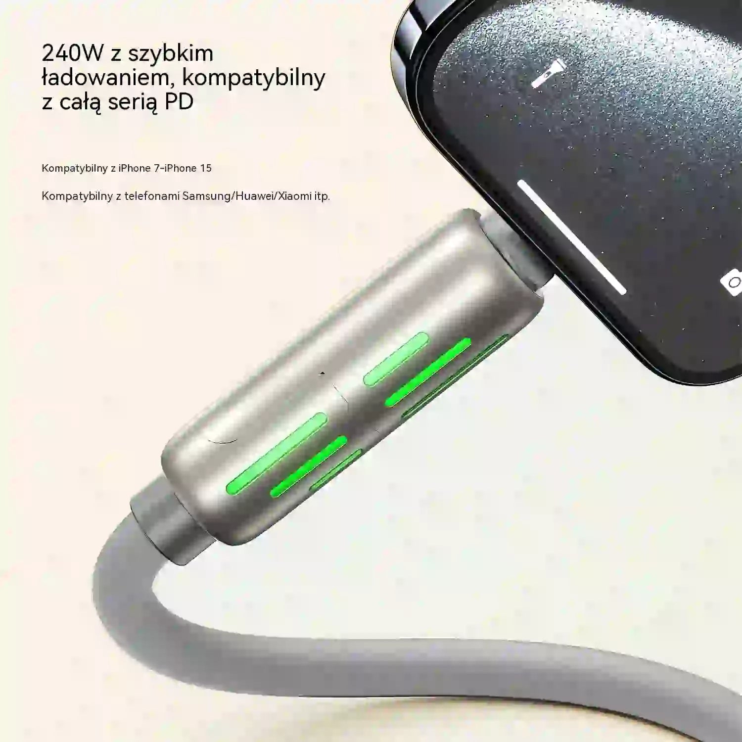 🔥 【2 bucăți la 129 de lei】 🔥 (2 metri lungime) Cablu 4 în 1 PD 240 W – USB-C, Lightning și încărcare rapidă USB-A, aluminiu și silicon, sincronizare date ⚡📱