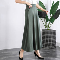 ❤️❤️【M-5XL】2026 Pantaloni noi de dama de vară picioare late mătase de gheață până la glezne
