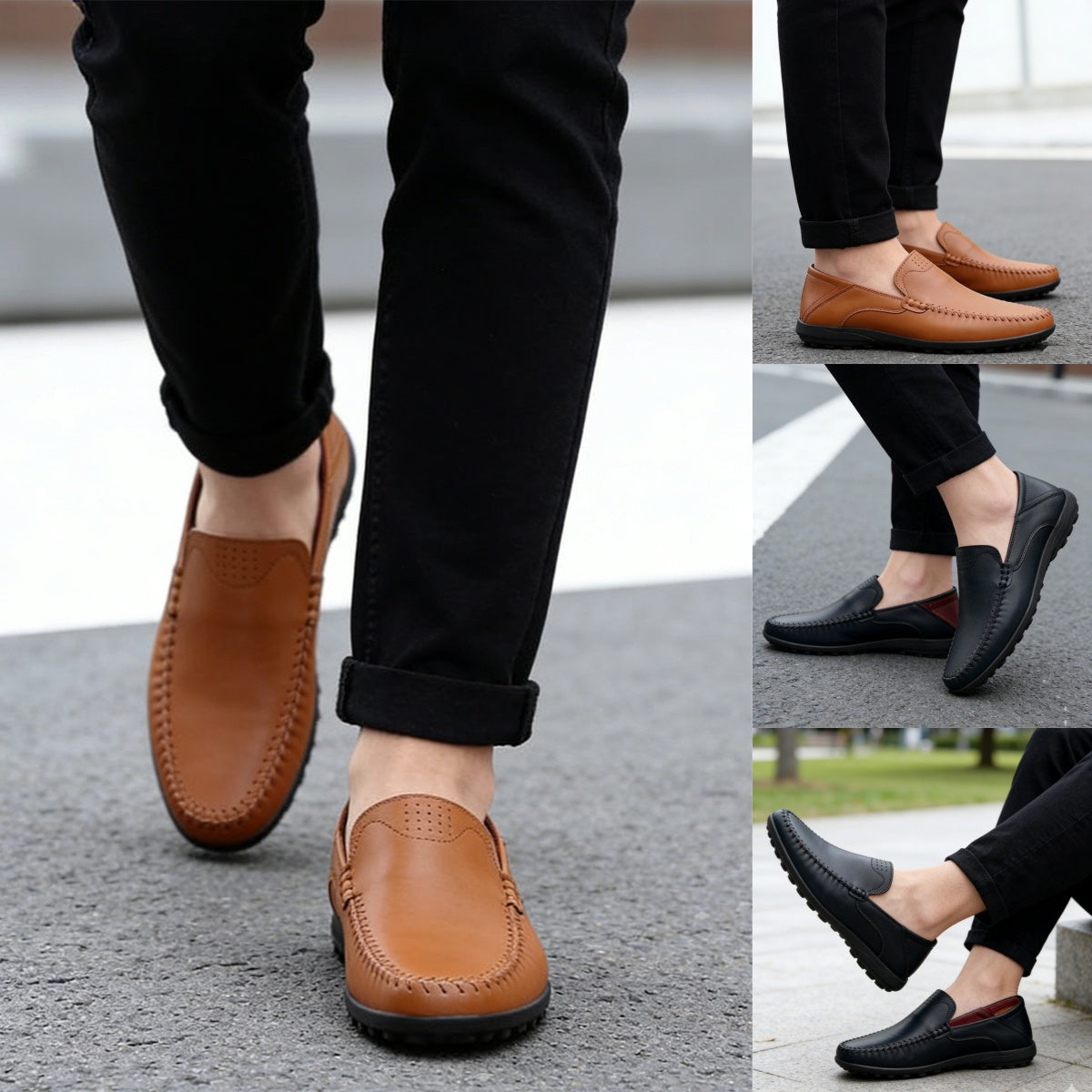【Descuento】【39-44】Zapatos casuales de cuero de vaca de moda para hombres
