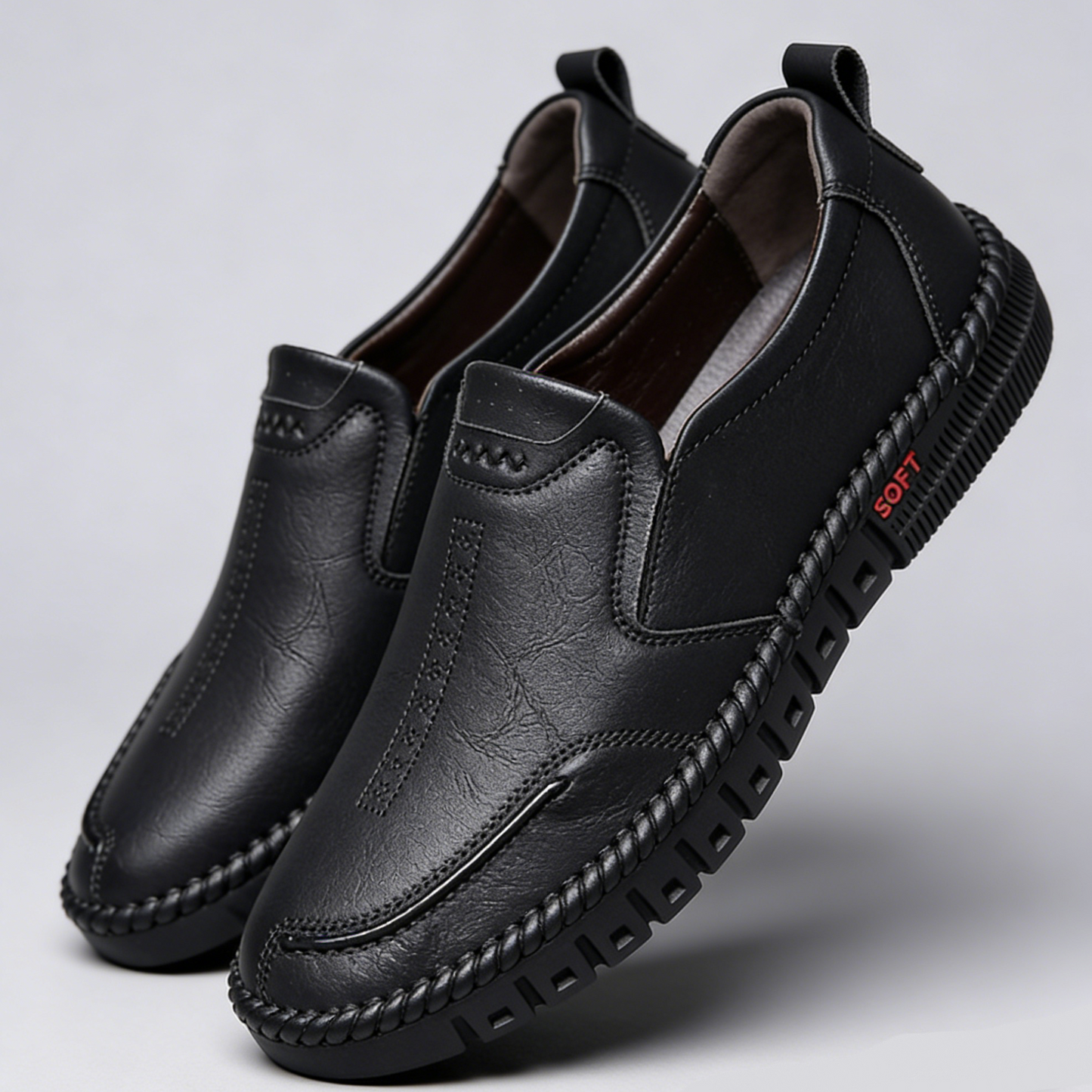 👞Promoción 50%【39-44】Zapatillas deportivas de hombre 2026, de cuero natural, con suela suave, antideslizantes y transpirables