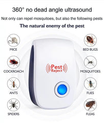 【Reducere la sfârșitul sezonului 7 zile de livrare】【cumpărați 1 și primiți 1 gratuit】🔥【pachet de 2】 Respingător pentru șoarece cu ultrasunete fizic, silentios