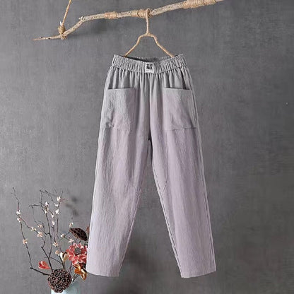 👖Popust do 50%+ Plaćanje pouzećem👖【M-4XL】Ženske ljetne svakodnevne hlače od pamuka i lana, lagane, prozračne i udobne