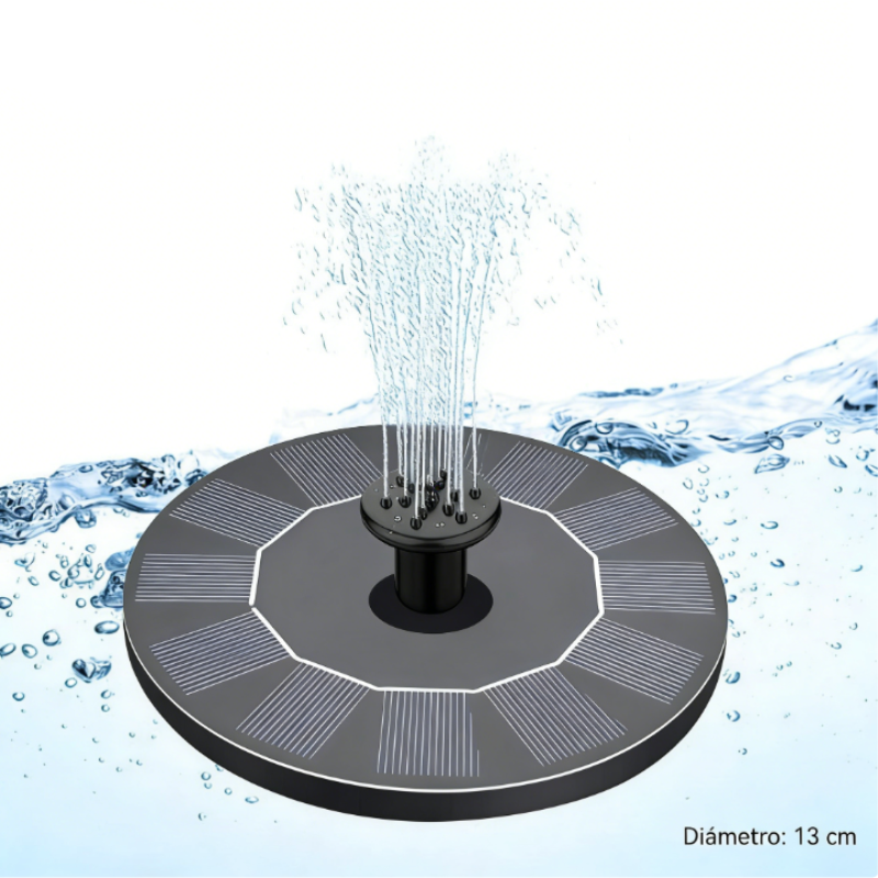 Fuente de agua alimentada por energía solar