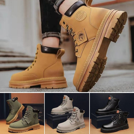 🔥🔥【39-48】Nuevo estilo para otoño e invierno, botas antideslizantes versátiles de suela gruesa para hombre-3845697