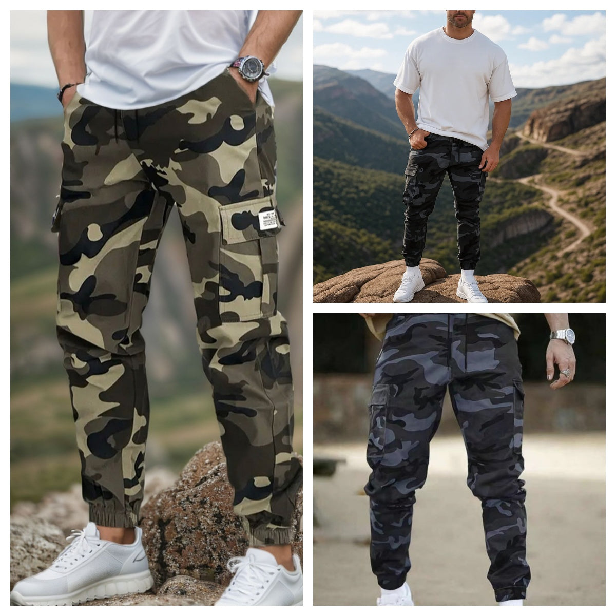 【Descuento】 Pantalones de trabajo tácticos resistentes: mezcla de nailon y algodón, muchos bolsillos funcionales, ideales para trabajos al aire libre