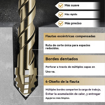 Oferta caliente 2026Juego de brocas excéntricas de 4 flautas de alta resistencia