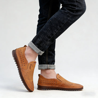 【Oferta especial】【 39-44】Zapatos casuales de cuero genuino para hombre, hechos a mano y sencillos