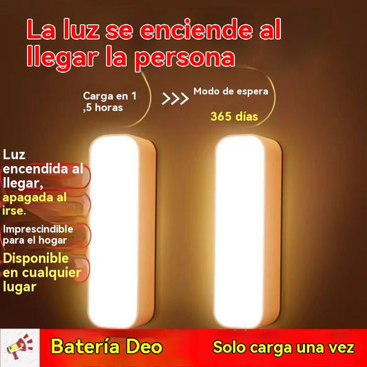 【Juego de 2 piezas】Luz LED inteligente con sensor de presencia, fácil de cargar y práctica.