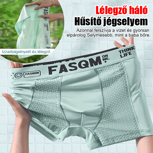 ⏰⏰【6 piezas 34 euros】 Calzoncillos bóxer de malla transpirable de seda helada para hombre_3890036