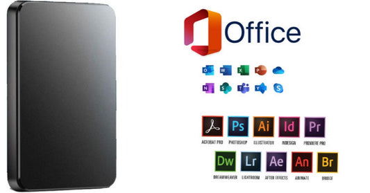 Disco duro móvil de gran capacidad de 20TB + Office original gratis + Adobe