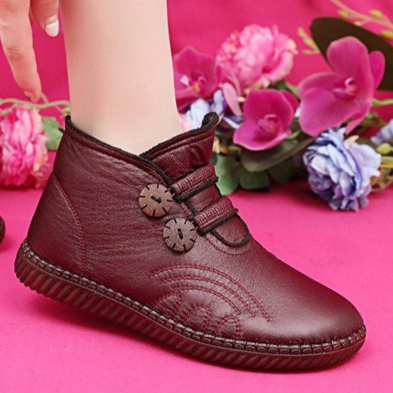 【35-40】Botas de mujer de piel antideslizantes, hechas a mano en Italia.3848229